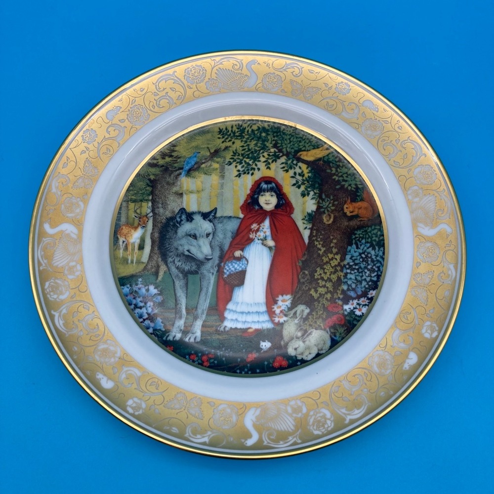1978 Franklin Porcelain Grimm's Fairy Tales Little Red Riding Hood Plate Bavaria